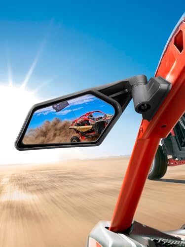 X3 Side Mirrors Adjustable Folding Maverick X3 Side Mirrors Compatible with X3 Max XRS XDS Turbo R RR 2017 2018 2019 2020 2021 2022 2023 2024 2025 2026 Accessories (With 2pcs of Blind Spot Mirror)