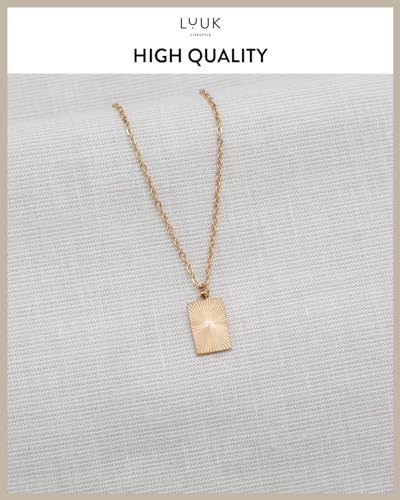 LUUK LIFESTYLE Filigree necklace with pendant, gift for girlfriend, jewelry for women, waterproof chain made of stainless steel4