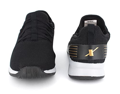 Image of Men's Black Golden Shoes for Trekking Hiking & Walking with Mesh EVA (SX0614GBKGO0009)