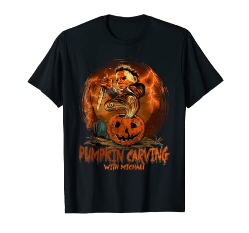 Calabaza Halloween Talla Con Michael Camiseta