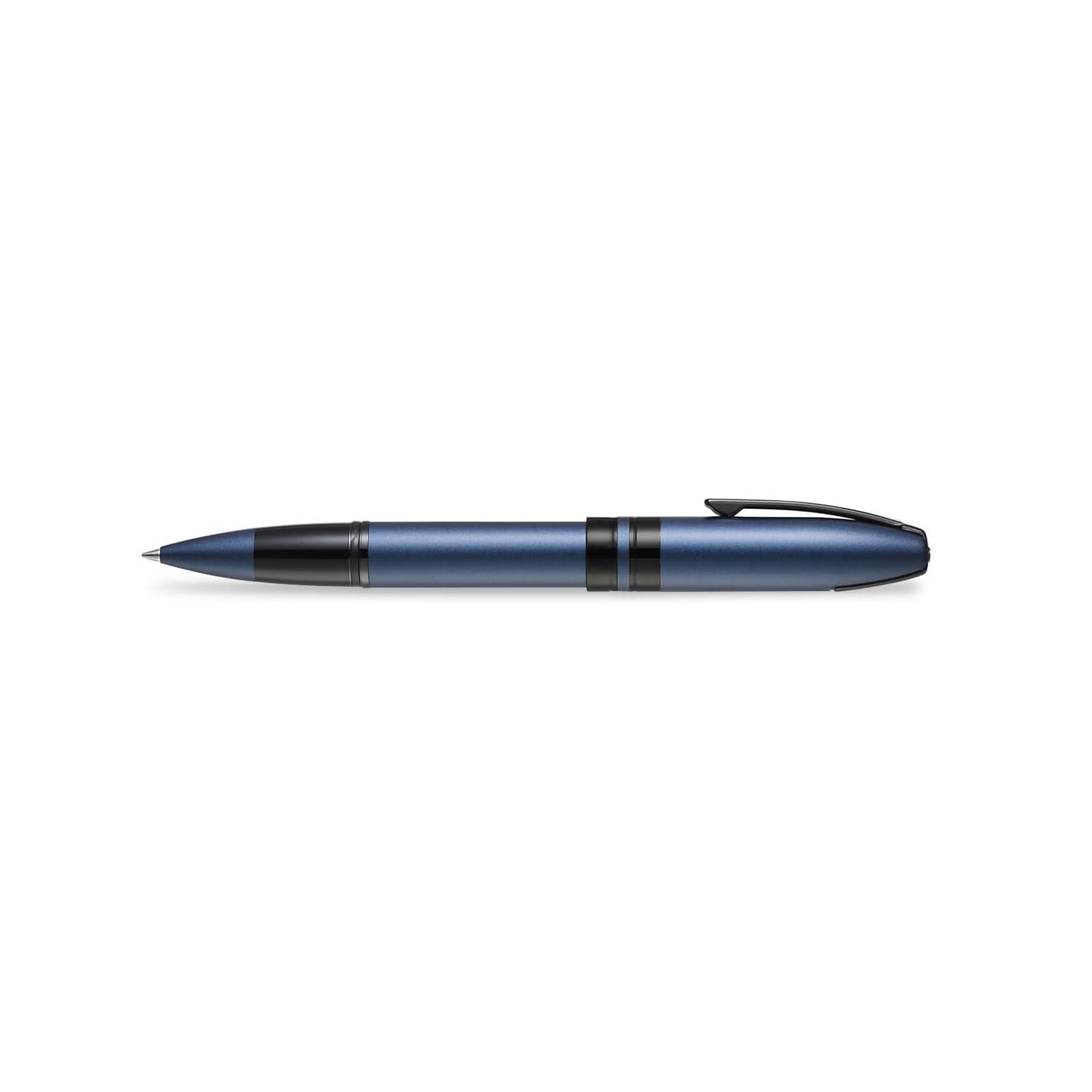 Sheaffer Icon - Penna a sfera con finitura metallica blu e accessori in PVD nero lucido, E1911051