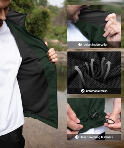 Image of SWISSWELL Men's Waterproof Golf Rain Suit Rain Gear Jacket and Pants Lightweight for Golf Fishing Big and Tall S-5XL