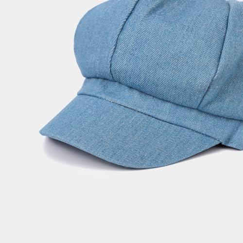 Gorra estilo boina de mezclilla para mujer miniatura 4