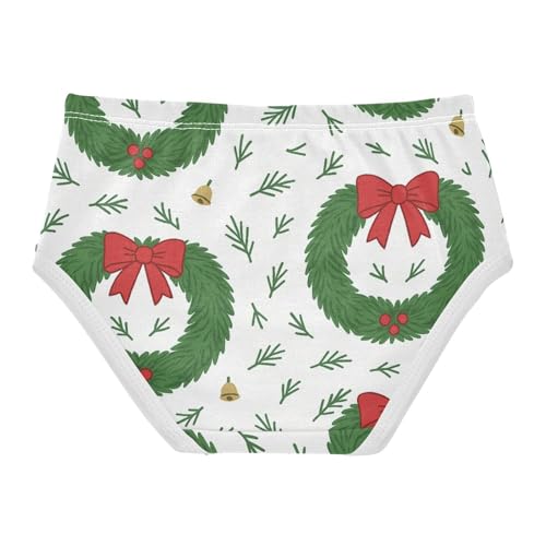 Girls' Brief Panties Comfort Color for Young Girls Seamless Wreaths Pattern2