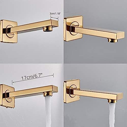 Robinet de douche numérique or de prestige avec pommeau LED effet cascade