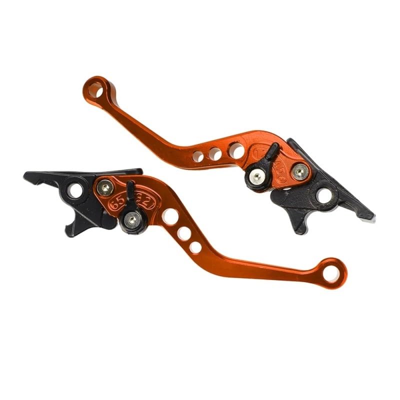 Poignée de frein d'embrayage de moto orange avec levier de tambour en alliage