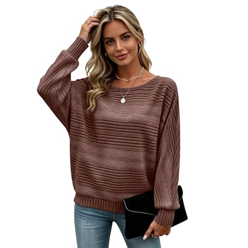 Image of Women's Batwing Tunic Tops, Long Sleeve Shirts Blouses, Business Casual Sweater for Office Work