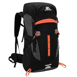 SKYSPER Sac à Dos de Randonnée Homme Femme avec Housse de Pluie 50L Sac à Dos Voyage Imperméable Résistant aux Déchirures Grande Capacité Sac à Dos Trekking pour Alpinisme Sports Camping