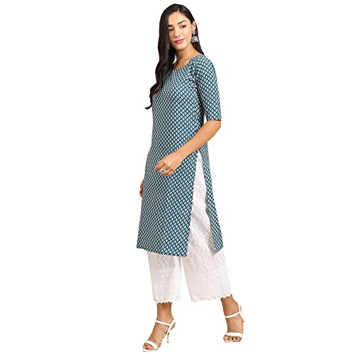 Image of Pinkmint Women's Crepe Digital Print Straight Kurta