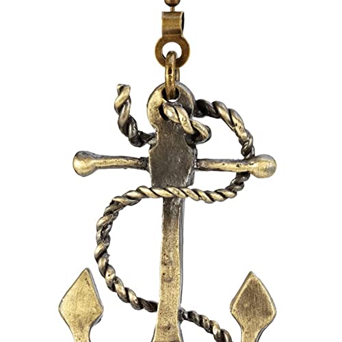 Image of Ceiling Fan Pull Chain 12 inch Anchor Pull Chain Extension Fan Chain Extender Ceiling Fan Pulls Ornament with Ball Fan Chain Connector for Ceiling Fan Light, 1PCS (Anchor)
