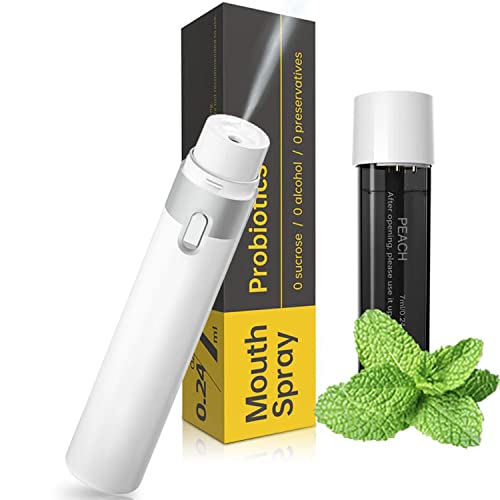 Electronic Breath Spray for Bad Breath, Dry Mouth Spray, Peach Flavor Rechargeable Oral Care Mist, Oral Care Mouth Freshener