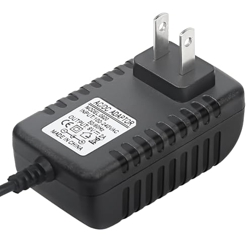 Image of AC DC Power Supply Adapter Charger, 9V,2A, 110V AC, 5.5 x 2.1mm Center Positive, Compatible with Guitar Pedal, Piano Keyboard