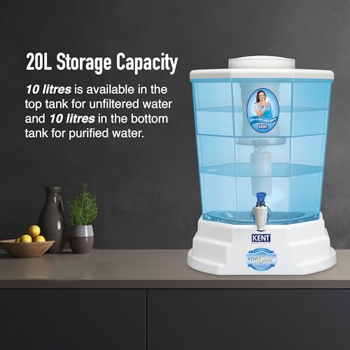 KENT Store KENT Gold Plus Gravity Water Purifier 20L White - Image 4