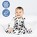 GUNTAIL Baby Sleep Sack 6-12 Months Baby Wearable Blanket 100% Rayon Cotton 2-Way Zipper Toddler Sleeping Sack，Comfy Soft Lightweight TOG 0.3（Cow Print）