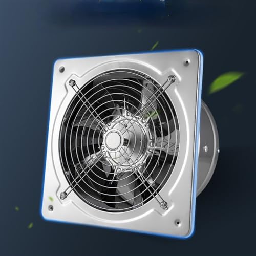 Ventilador extractor de ventilación 6''7'' para baño, cocina, pared y ventana, cuerpo de acero inoxidable miniatura 7