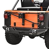 EAG Rear Bumper with Hitch Receiver Fit for 76-86 Wrangler CJ