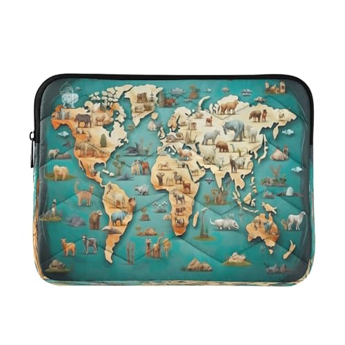 Funda protectora para laptop 13-14 pulgadas con diseño animal miniatura 1