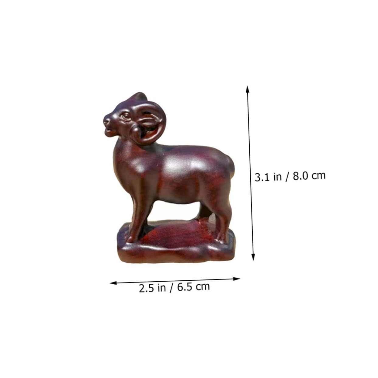 Ziegenfigur Holz 2 Stück Ziegenskulptur Dekoratives Tierornament Wohnzimmer Schreibtisch Dekoration