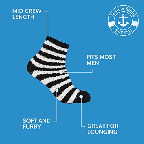 Yacht & Smith Mens Fuzzy Socks, Soft Warm Winter Slipper Plush Sock3