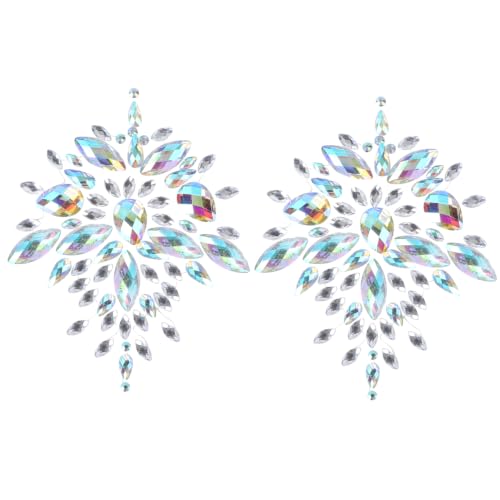 Holibanna Body Gems Rhinestone Chest Stickers Peel and Stick