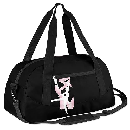 Custom Kids Duffel Overnight Dance Bag for Girls Personalized Dance Duffle Bag for Women Girls- Black4
