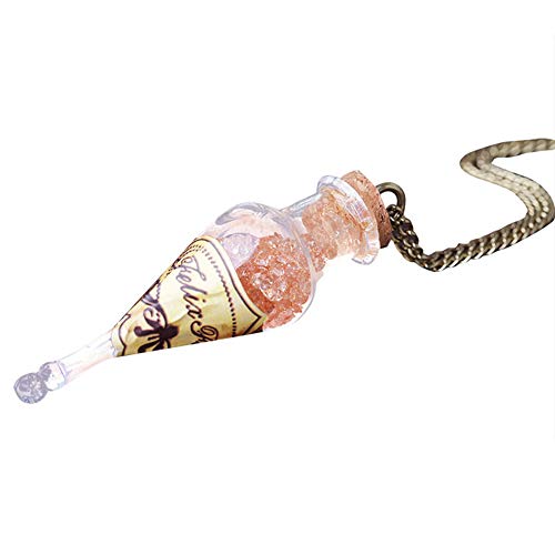 Ouken 1pc Creative Felix Felicis Bonne Chance Potion Les Fans de Collier Pendentif Bouteille Halloween Cosplay Présente l'organisation de fêtes Accessoires pour Les Enfants et Adultes