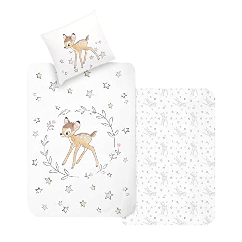 Bambi Disney Juego de ropa de cama para niñas, ropa de cama para adolescentes, REH & Hase Klopfer,...