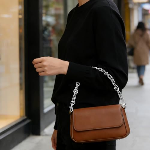 Image of Silver Cute Bag Charms Wallet Chain Keychains Gold Chain For Purse Purse Accessories For Handbags For women