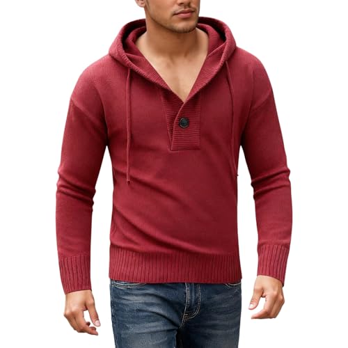 Jersey con capucha para hombre suéter de punto informal y versátil