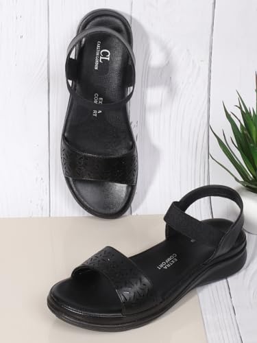 Image of Carlton London Women Comfortable Backstrap Casual Wear, Party and Formal Wear Sandal with Platform Heels