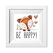 Produktbild nikima Schönes für Kinder 037 Kinderzimmer Bild Be Happy Poster Plakat Quadratisch 30 x 30 cm (Ohne Rahmen)