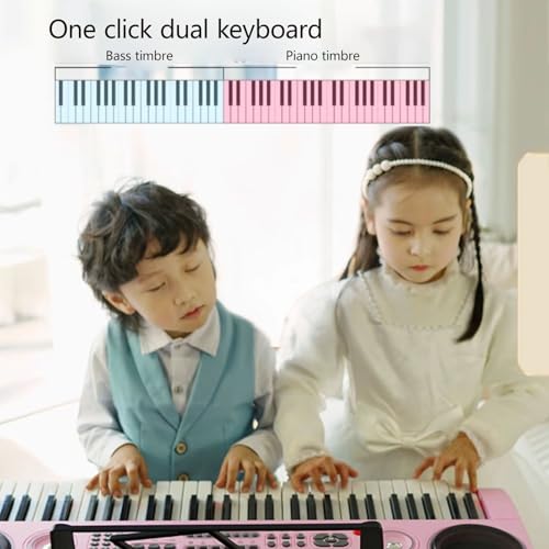 YAOHY Pratique De Piano Numérique De Musique pour Enfants, Instrument De Jeu À 61 Touches pour Débutants Clavier Piano Électrique(Black,7-Piece Set_B) - Les Beatles, Paul McCartney, John Lennon, RIngo Starr, George Harrison YAOHY Pratique De Piano Numérique De Musique pour Enfants, Instrument De Jeu À 61 Touches pour Débutants Clavier Piano Électrique(Black,7-Piece Set_B) – Image 3