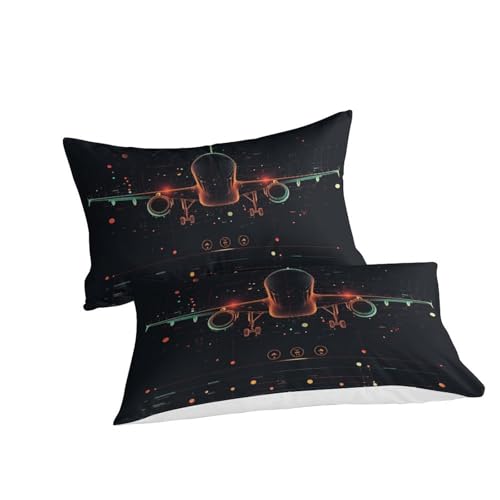Parure de lit avion 3D en microfibre douce pour lit double 200x200 - 3