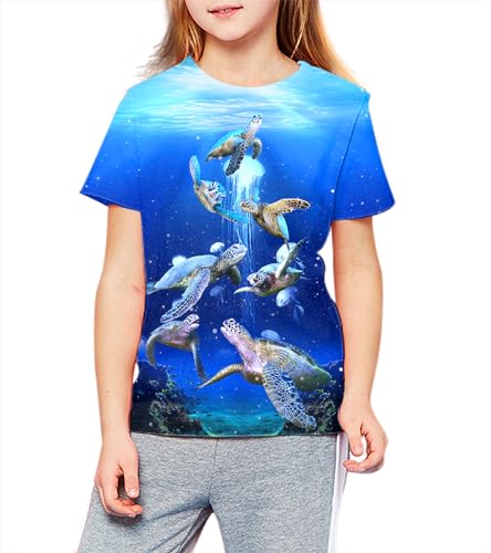 Image of LAIDIPAS Boys Girls 3D Graphic T-Shirt Short Sleeve Tops Tees 6-16 Years