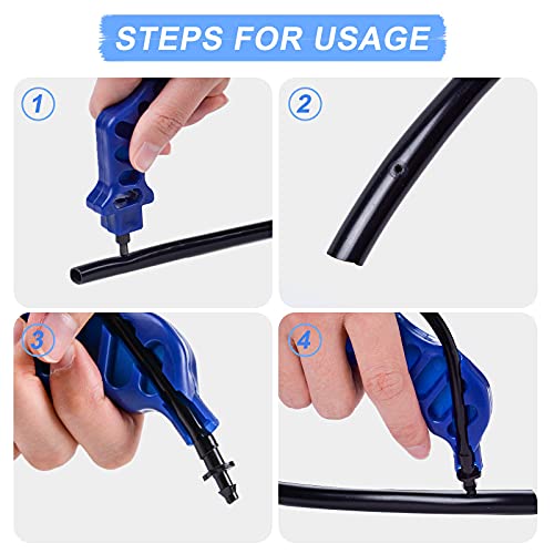 Excefore Drip Irrigation Hole Punch Tool Sets, 2-in-One Drip Tube Hole Punch Tool Outdoor Drip Irrigation Pipe Hand Punch for 16/20mm PE Pipe Opening Hole Punch (Pro Punch Tool Sets)