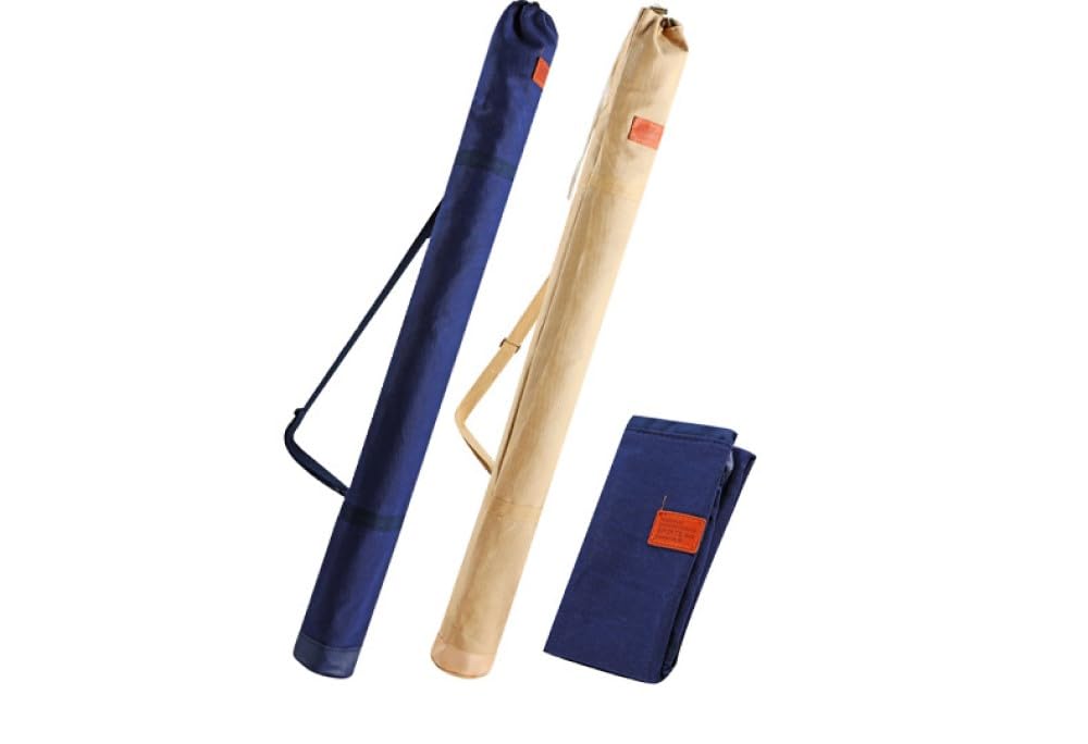 Bolsa de Pesca de Lona 1.3m Azul Correa Ajustable Alta Capacidad Portátil