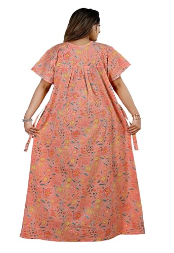 Image of Bejod's Collection Women Pure Cotton Nighty Combo Pack | Full Length Floral Printed Cotton Nighty Maxi | Soft & Breathable Night Dress for Women L to 4XL