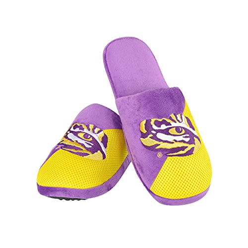 Image of FOCO Oklahoma Sooners NCAA Mens Team Logo Staycation Slippers