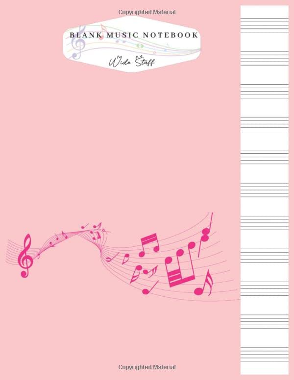 Cahier de musique à portées larges pour écrire ses partitions sans rature ni fatigue visuelle