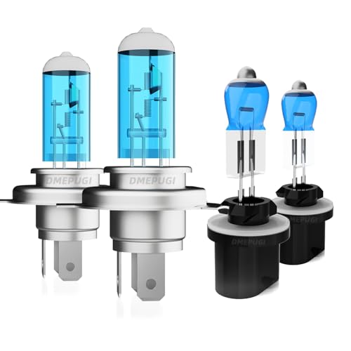 Image of Compatible With Chevy Aveo 2011-2015 Halogen Headlight Bulbs,9003 High Low Beam + 880 Fog Lights Halogen Light Bulb Combo, Super Bright 6000K White, Plug and Play, Pack of 4