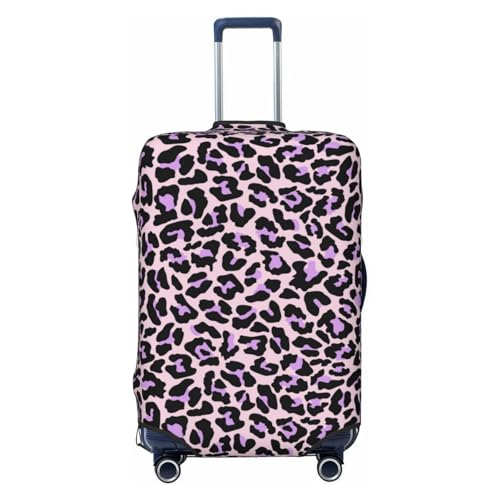 Exotic Leopard pink purple Travel Luggage Covers - Elasticity Suitcase Covers Protector for Luggage 18-32 Inch