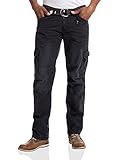 Cargohose von Timezone Timezone Herren BenitoTZ Cargo Pants incl. Belt Hose, Schwarz (Caviar Black 9151), W34/L32