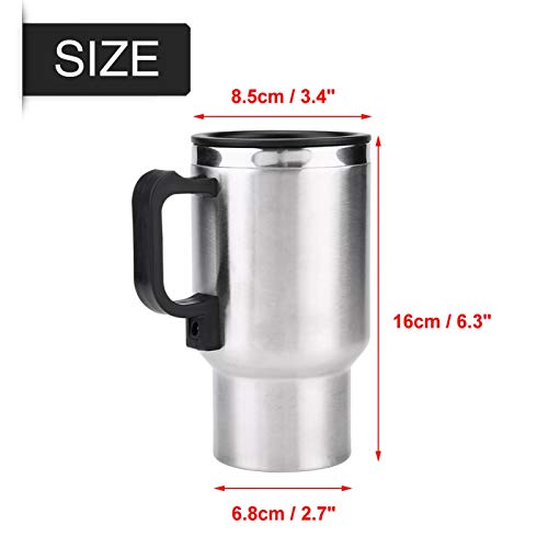 Tetera eléctrica mini Gorgeri 12V para auto 450ml acero inox miniatura 6