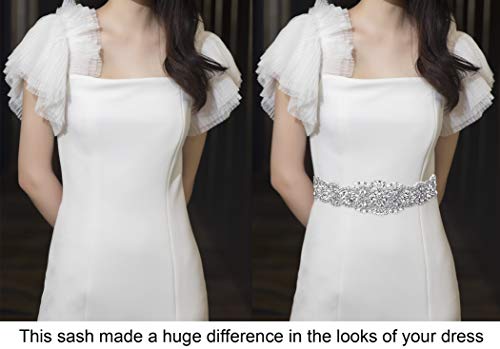 Lovful Bridal Crystal Rhinestone Braided Wedding Dress Sash Belt4