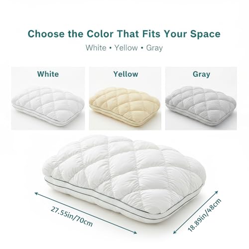 Almohada de Algodón para Cama Blanca Equilibrada miniatura 7