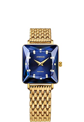 JOWISSA Blau/Gold Facet Princess Schweizer Damenuhr J8.065.M
