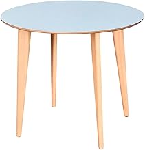 Mesa Jantar Redonda 90cm Tampo MDF Base Madeira Maciça (Branco)