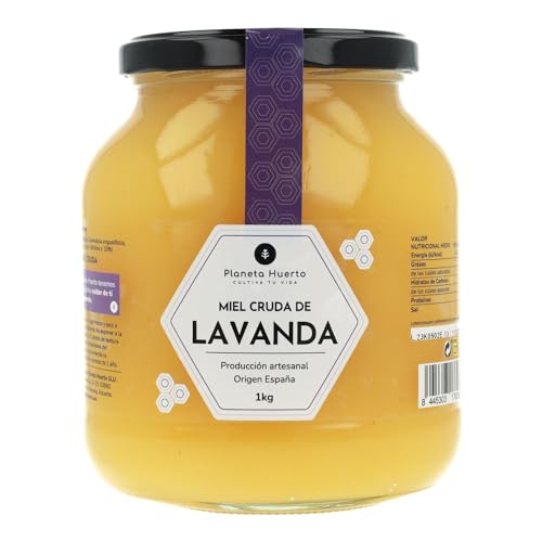 PLANETA HUERTO | Miel Cruda de Lavanda 100% Natural, Producción Artesanal, Sabor Floral y Origen España - 1kg