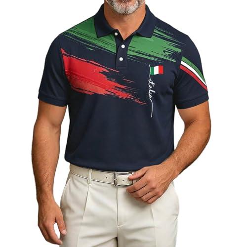 T-shirt homme imprimé italien coupe classique haut décontracté été 2026