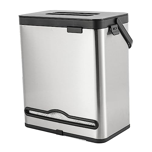 Caneca de basura rectangular para colgar de acero inoxidable
